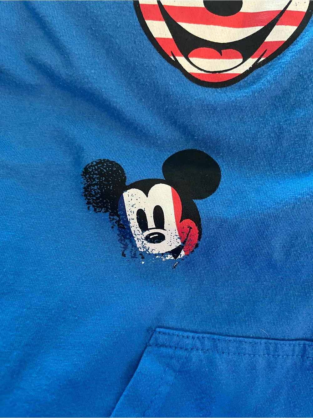 Disney Blue Mickey Mouse Epcot Hooded Kids Shirt - Picture 6 of 8